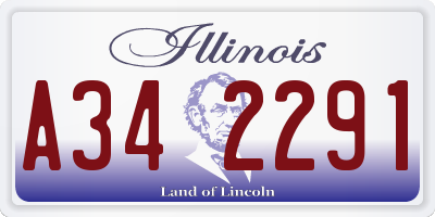 IL license plate A342291