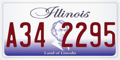 IL license plate A342295