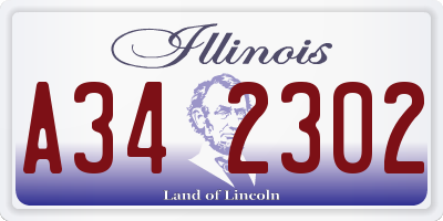 IL license plate A342302