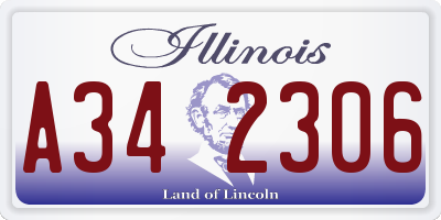 IL license plate A342306