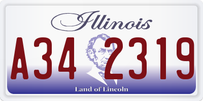 IL license plate A342319