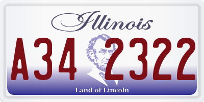 IL license plate A342322
