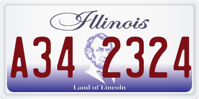 IL license plate A342324