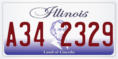IL license plate A342329
