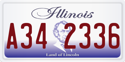 IL license plate A342336