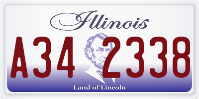 IL license plate A342338