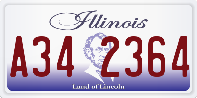 IL license plate A342364