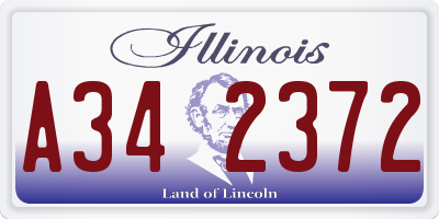IL license plate A342372