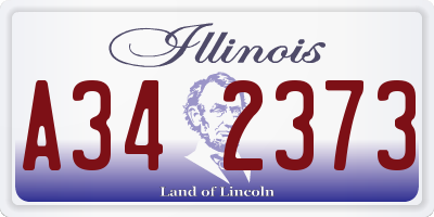 IL license plate A342373