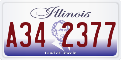 IL license plate A342377
