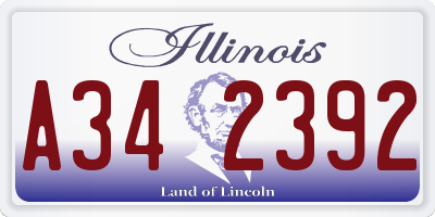 IL license plate A342392