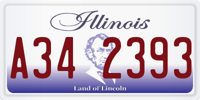 IL license plate A342393