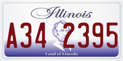 IL license plate A342395