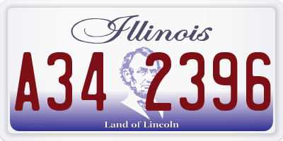 IL license plate A342396
