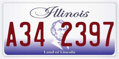 IL license plate A342397