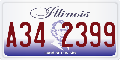 IL license plate A342399