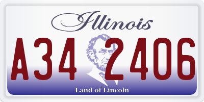 IL license plate A342406
