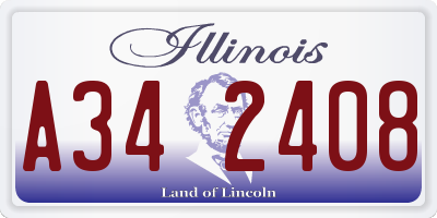 IL license plate A342408
