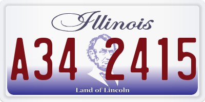 IL license plate A342415