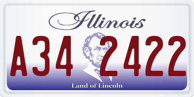 IL license plate A342422