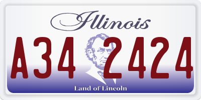 IL license plate A342424