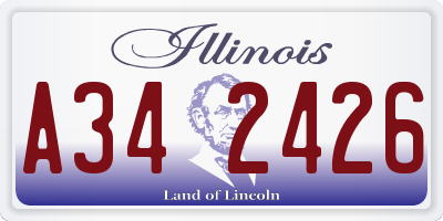 IL license plate A342426