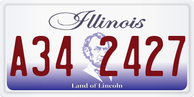 IL license plate A342427