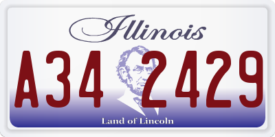 IL license plate A342429