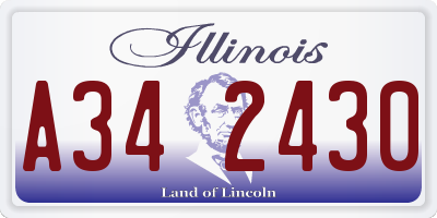IL license plate A342430
