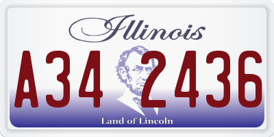 IL license plate A342436
