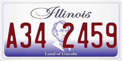IL license plate A342459
