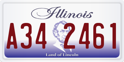 IL license plate A342461