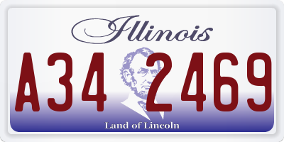IL license plate A342469