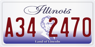 IL license plate A342470
