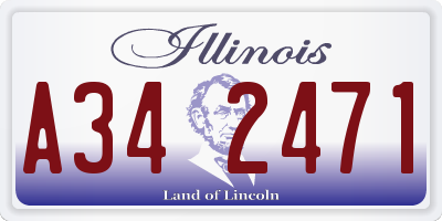 IL license plate A342471