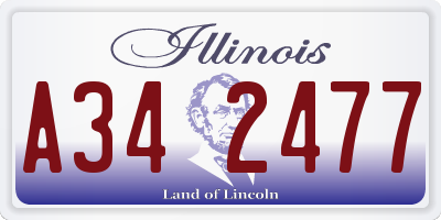 IL license plate A342477