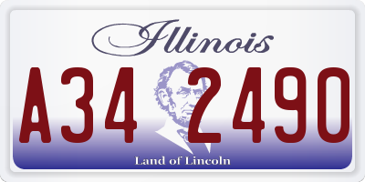IL license plate A342490