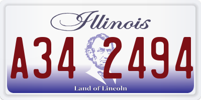 IL license plate A342494