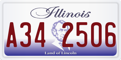 IL license plate A342506