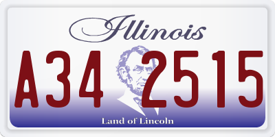 IL license plate A342515