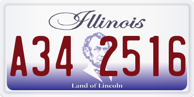 IL license plate A342516