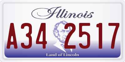 IL license plate A342517
