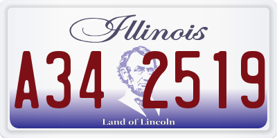 IL license plate A342519