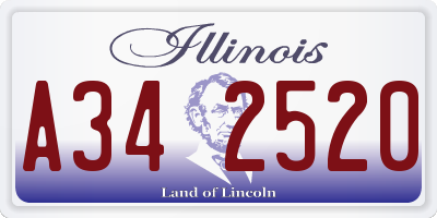 IL license plate A342520