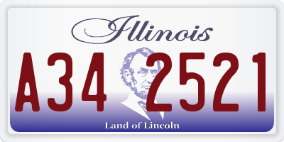 IL license plate A342521