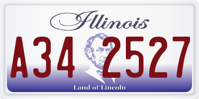 IL license plate A342527