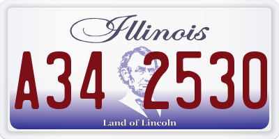 IL license plate A342530