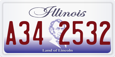IL license plate A342532