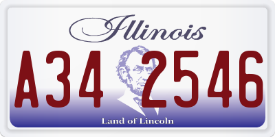 IL license plate A342546