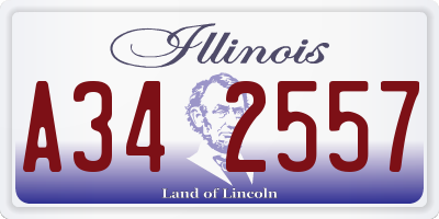 IL license plate A342557